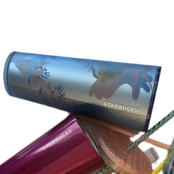 NWT Starbucks 2023 Floral Soft Touch Cold Cup Tumbler - Picture 4 of 4